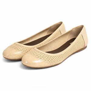 Bottega Veneta Intrecciato Woven Leather Ballet Flat Beige Cream Italy Size 41